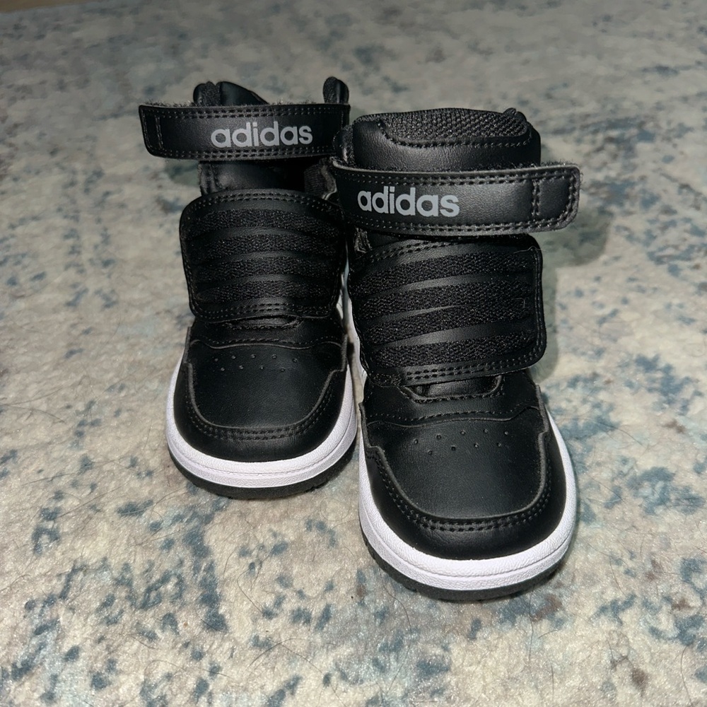 Adidas Kids Black and White Sneakers